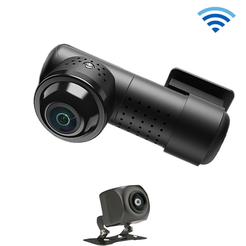 170 degree wide angle full HD 1080p car mini DVR front and rear dual cameras car black box WiFi dash cam 