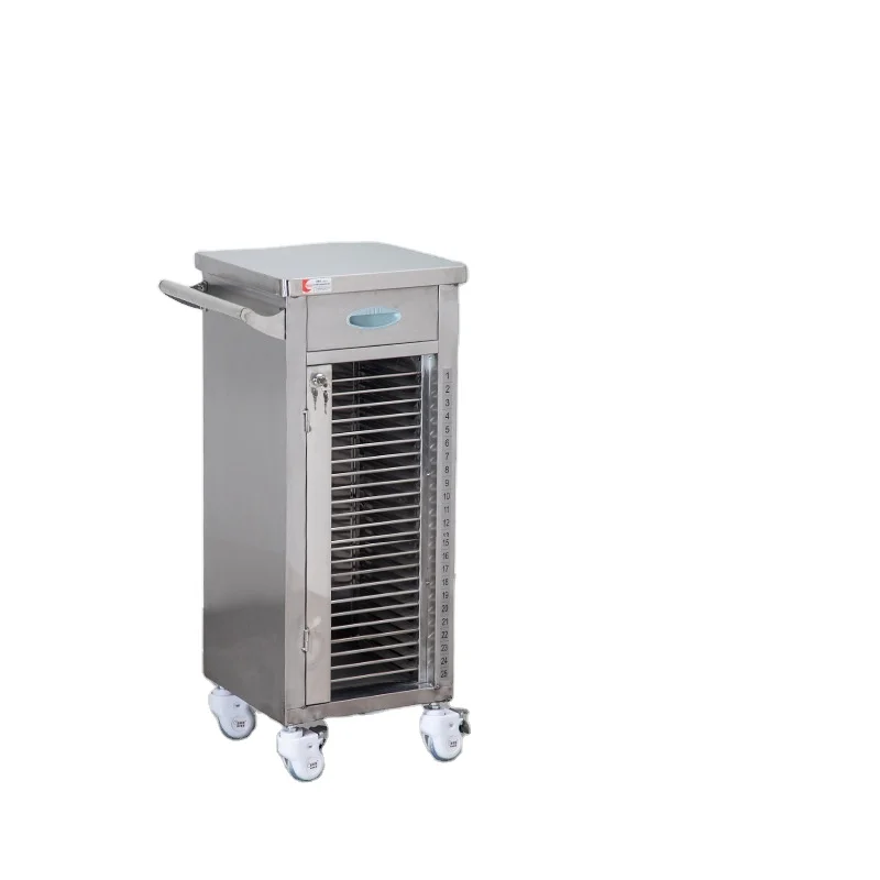 best selling Medical Hospital Stainless Steel Patient File medicine emergency Trolley Plastic ABS Medical  history clip trolley