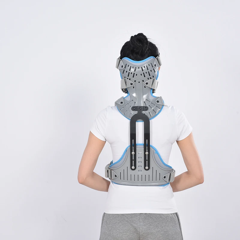 Adjustable Cervical Thoracic Orthosis Head Neck Chest Fixed Brace Cervical Thoracic Traction Device Halo Brace