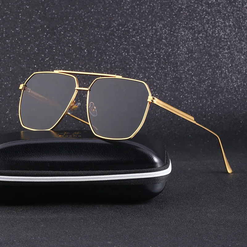 Sunway Eyewear Mens Sunglasses Manufacturer OEM Custom Logo New Trendy Retro Square Sunglass Metal Men Women Sun Glasses
