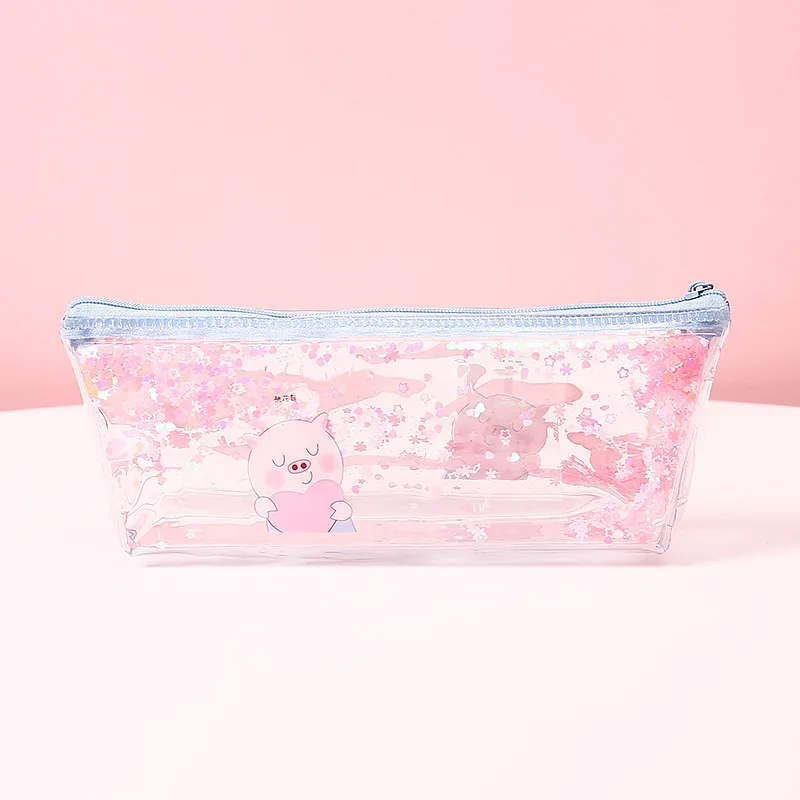2023 Wholesale Large Capacity Creative Pen Bag Pouch Cute Colorful Transparent Pencil Case Personality Pencil Cases