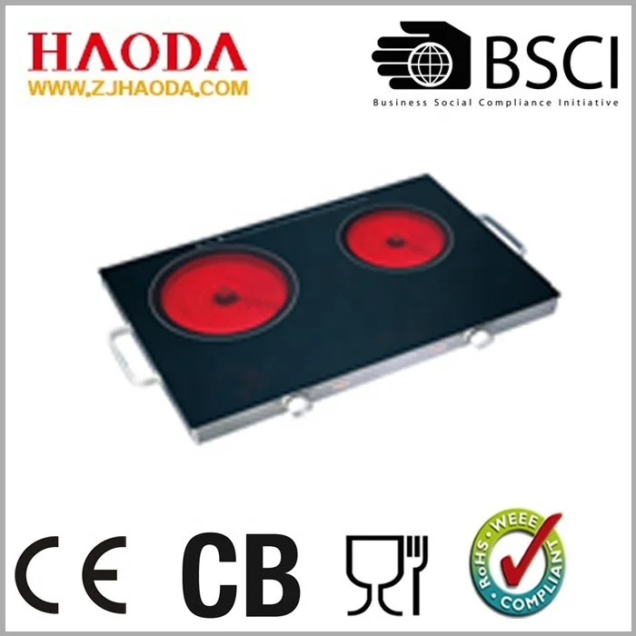 Customized energy saving stainless steel portable cooker 2000W burner electric ceramic infrared cooker for home&restaurant