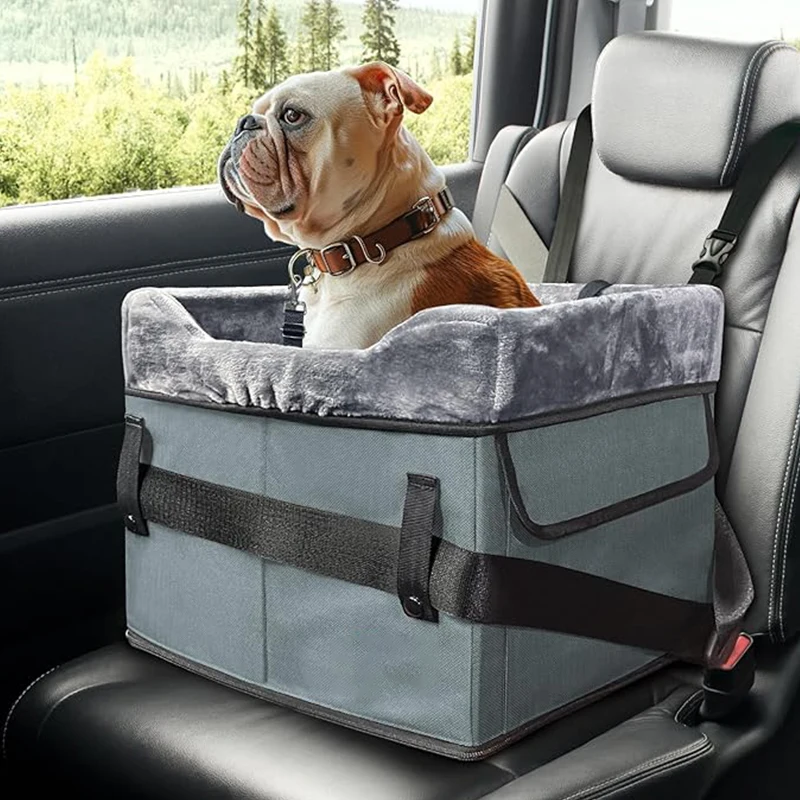 Small Dog Car Seat for Small Dogs Adjustable Straps Perfect for Small Pets Up to 25lbs  Elevated dog booster seat
