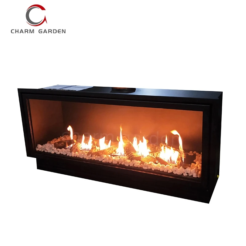 Modern Real Fire Natural Gas Liquefied Gas Indoor Stoves Fireplaces with Remote Control