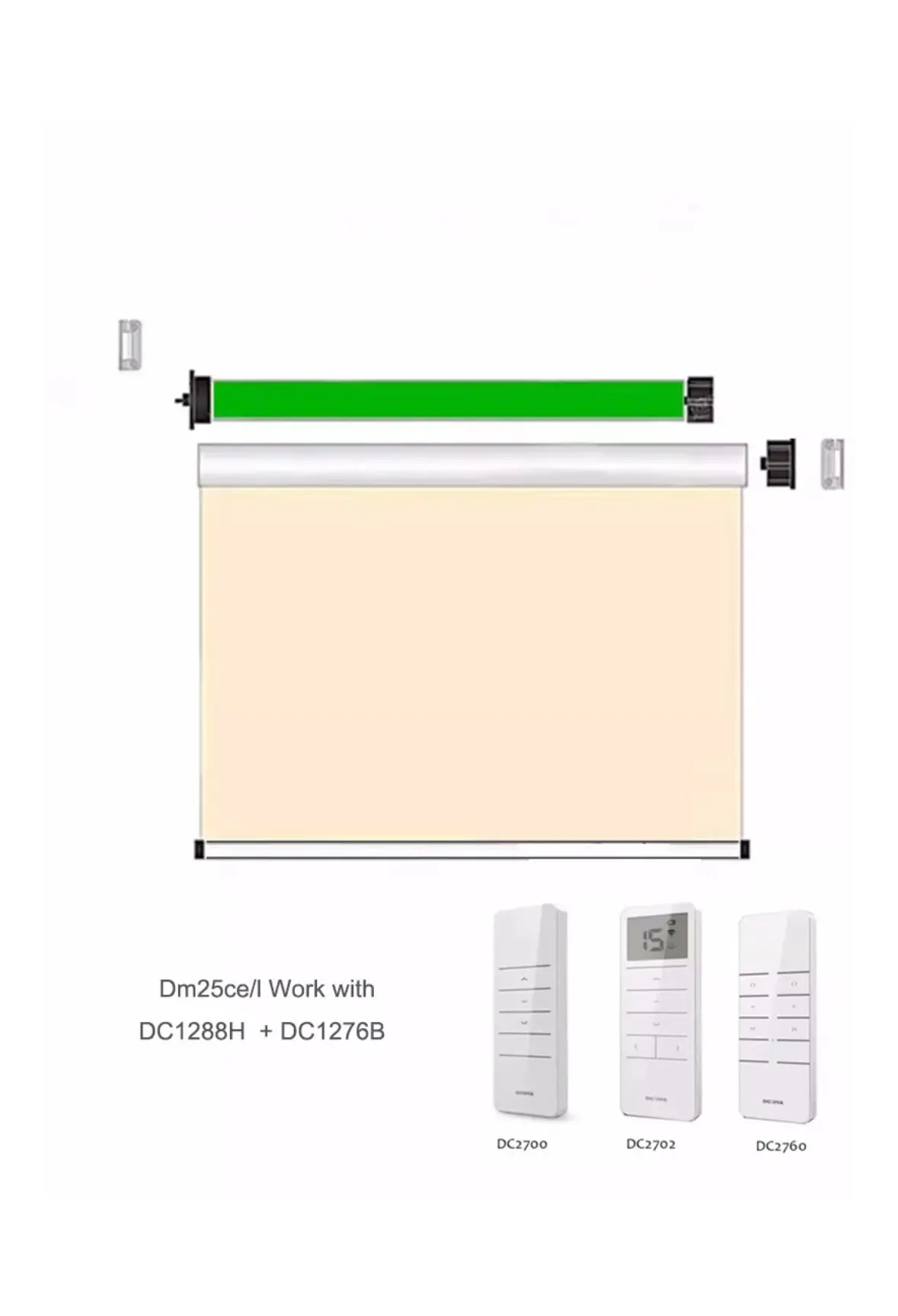 Tubular Motor New Arrival Original DM25CE/L Remote Control Smart Tuya Zigbee Dc Blind Motor Electric Wifi Tubular Motor