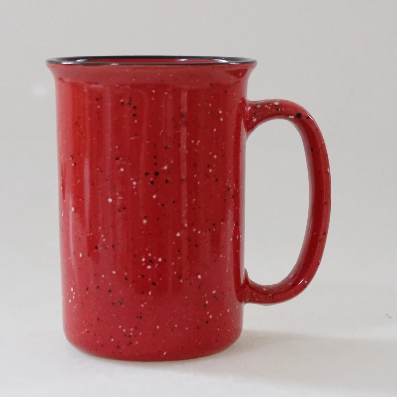 2020 Newly ceramic custom enamel mug speckle enamel camping mug