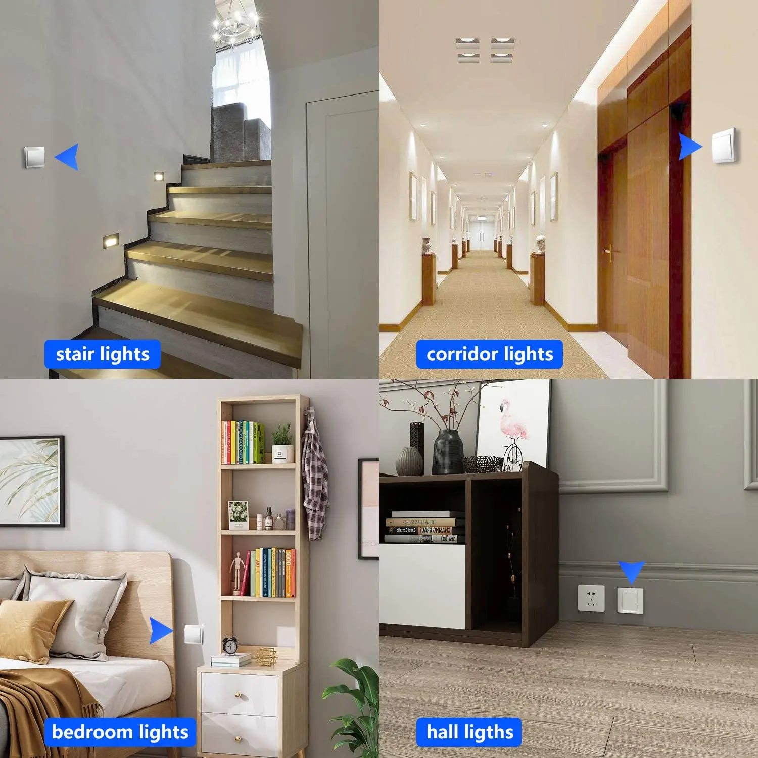 200M outdoor 50M indoor radio range for lamp device Wireless light set switch battery-free wall switch