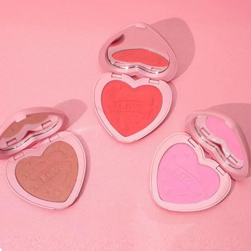 Cosmetic Makeup Single Blush High Pigment Soft Texture Face Blush on Make Up Palette Cream Blush highlighter Private Label