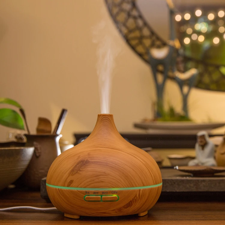 500ml Remote Control 7 Colors LED Light Electric Aromatherapy Purifier Essential Oil Air Humidifier Ultrasonic Aroma Diffuser