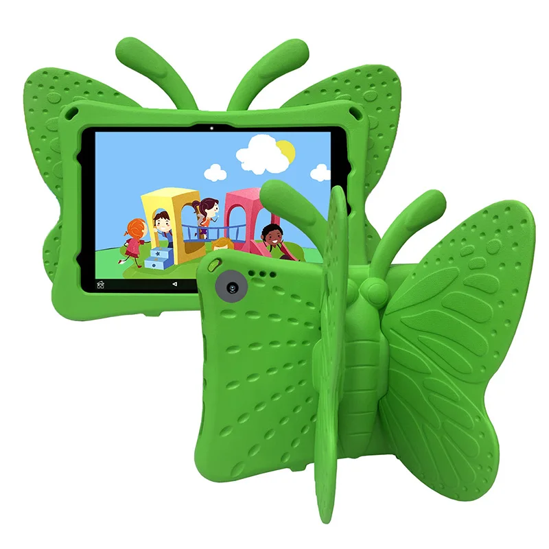 Для Amazon Kindle Fire HD 10/10 Plus 2021 бабочка дизайн EVA Пена Бампер детская дружественная Складная подставка мультфильм 3D милый чехол для планшета