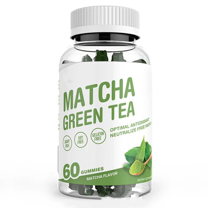 Organic Matcha Green Bottle Adult OEM Bear Gummy Vitamins Wholesale Vitamins Vitamins and Supplements Gummy Candy 479