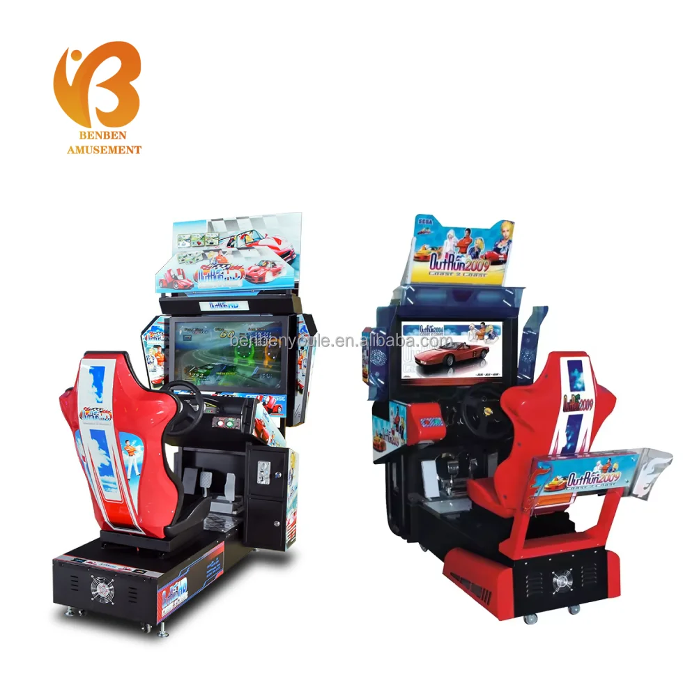 2024 Popular Hot Selling Arcade Coin Operated Games 32' Lcd Kid Outrun Racing Game Machine