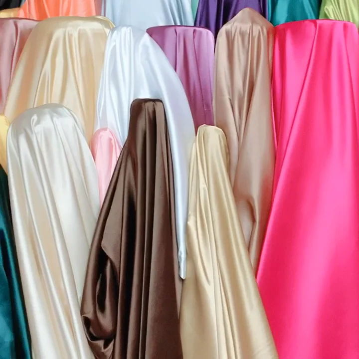 Factory Customization Wholesale Polyester Satin Silk Fabric for Women Dress