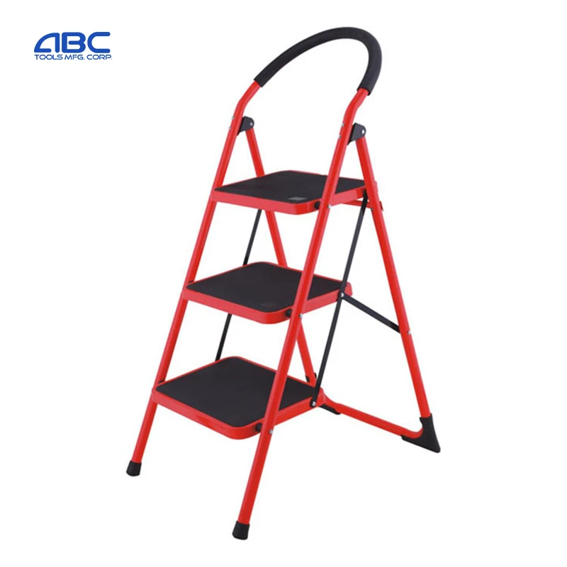 Household Foldable Step Steel Ladder,Matel Step Stool,Folfing Galvanized Steel Ladder Chair