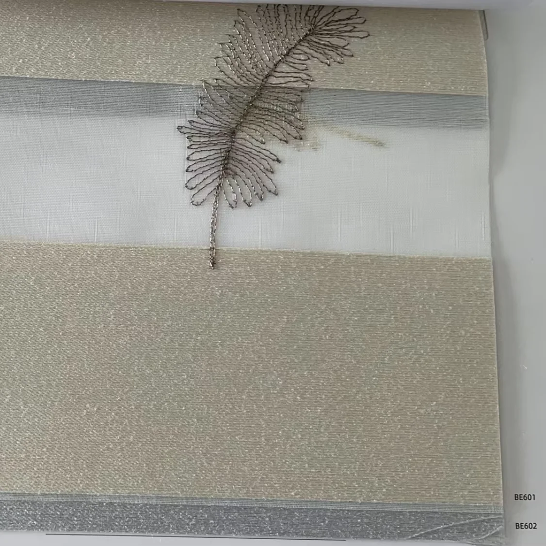 Jacquard flower pattern zebra blinds wifi control motorized dual zebra blinds