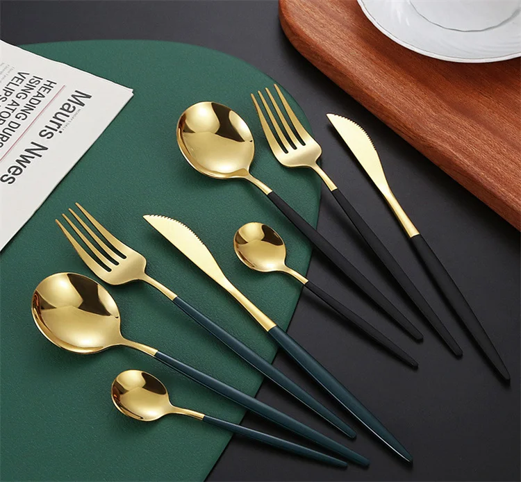 European Stainless Steel Tableware Set Knife Fork Spoon Western Cutlery Set