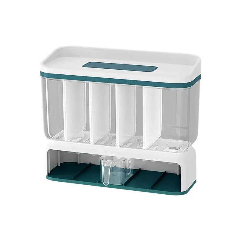 Plastic Wall Mounted Insect Moisture Proof Household Kitchen Grain Rice Food Dispenser Storage Box Container