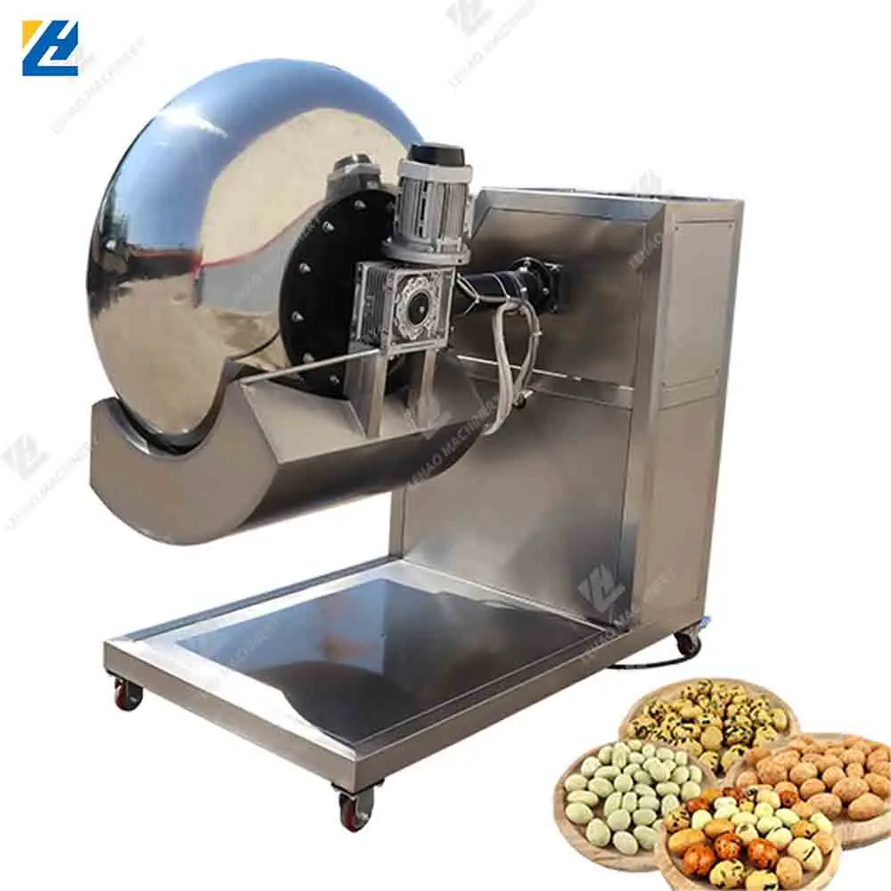 Copper caramelised nuts roasting machine chocolate coating pan candied peanut coating machine for peanut food