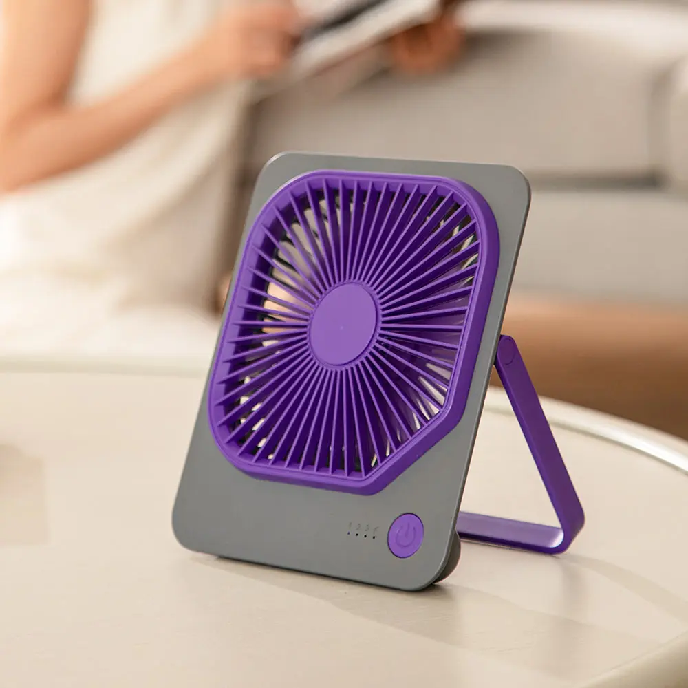 Newest Desktop Fan USB Rechargeable Portable  Mini Table Fan 1200mAh  Small Desk Fan OEM ODM