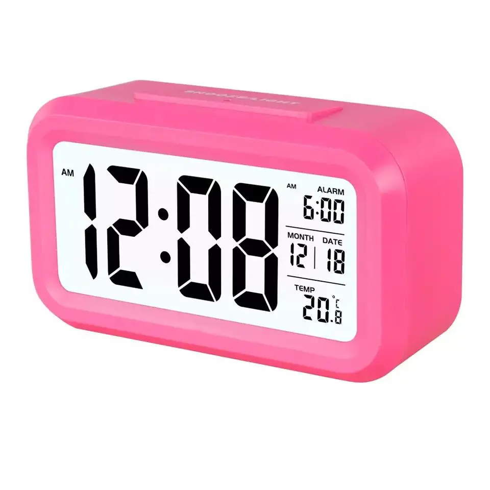 Smart Clock Night Light Calendar Temperature LED Digital Table Smart Digital Alarm Clock