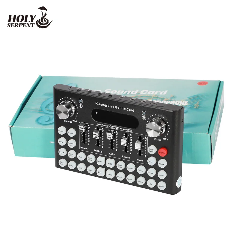  Studio Запись в реальном времени шоу Звуковая карта для мобильного телефона Android IOS прямая трансляция