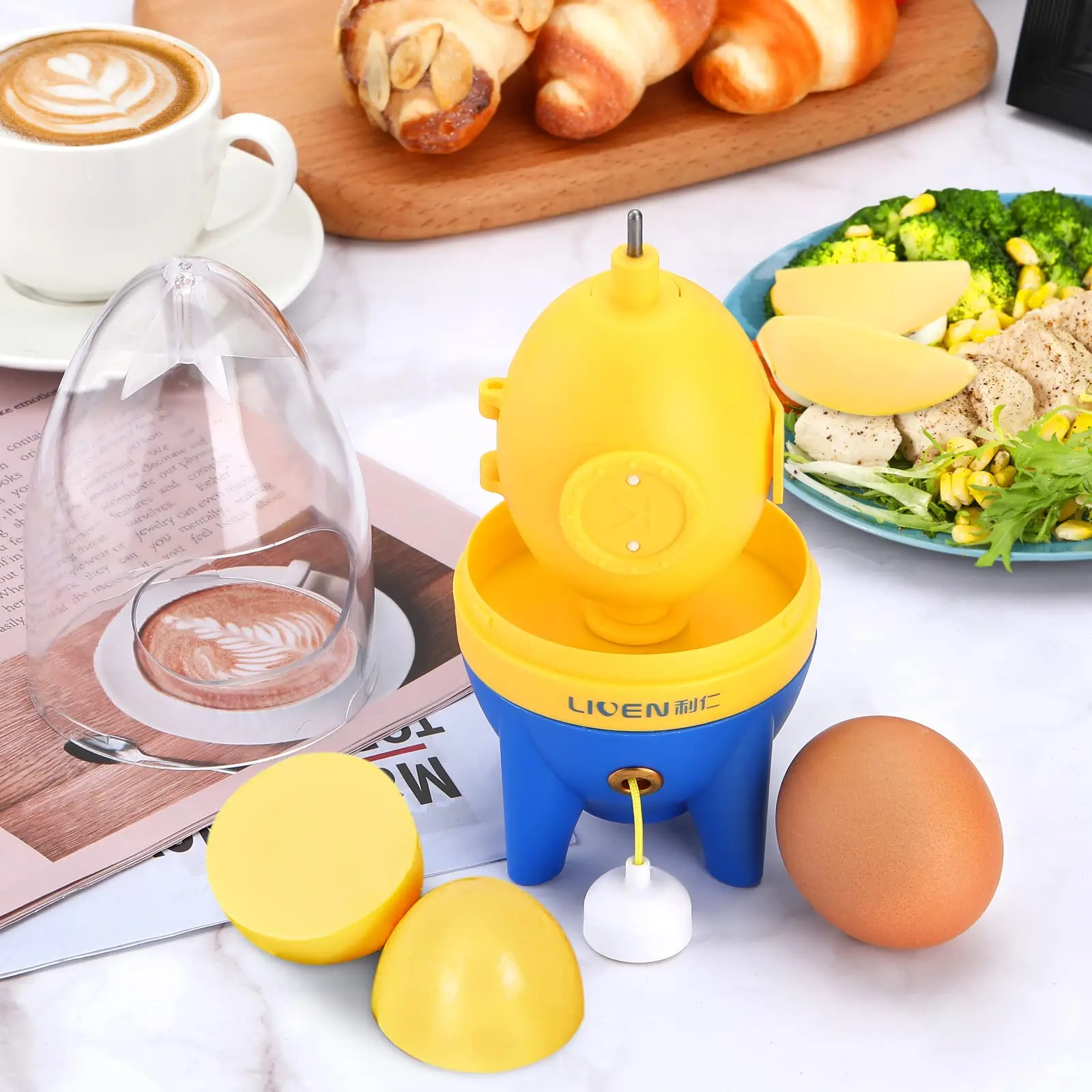 Egg homogenizer manual household yolk protein mixer turn golden egg shaker Golden Egg Maker Tool