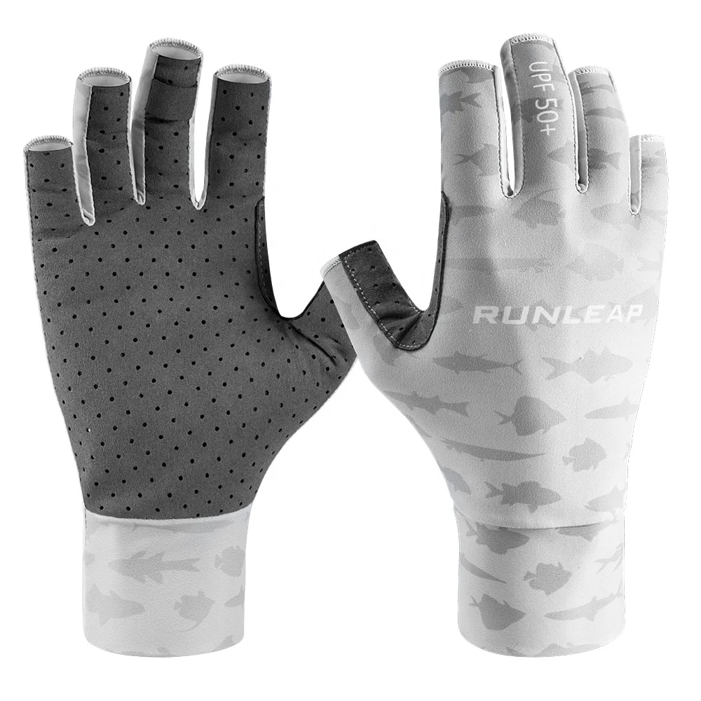 Professional OEM ODM sea fishing gloves full finger UV sun fly angling gloves for men women