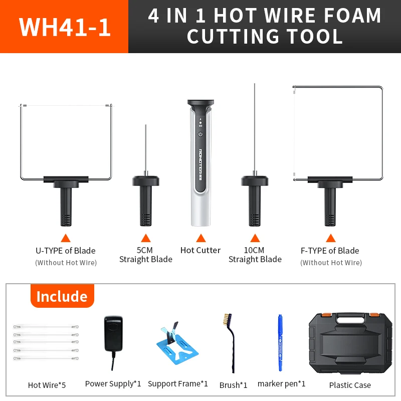 WH41-1 Rongter DIY 4 IN 1 Hot Wire Foam Cutting Tool/Foam Cutting Pen/DIY Foam Cutter