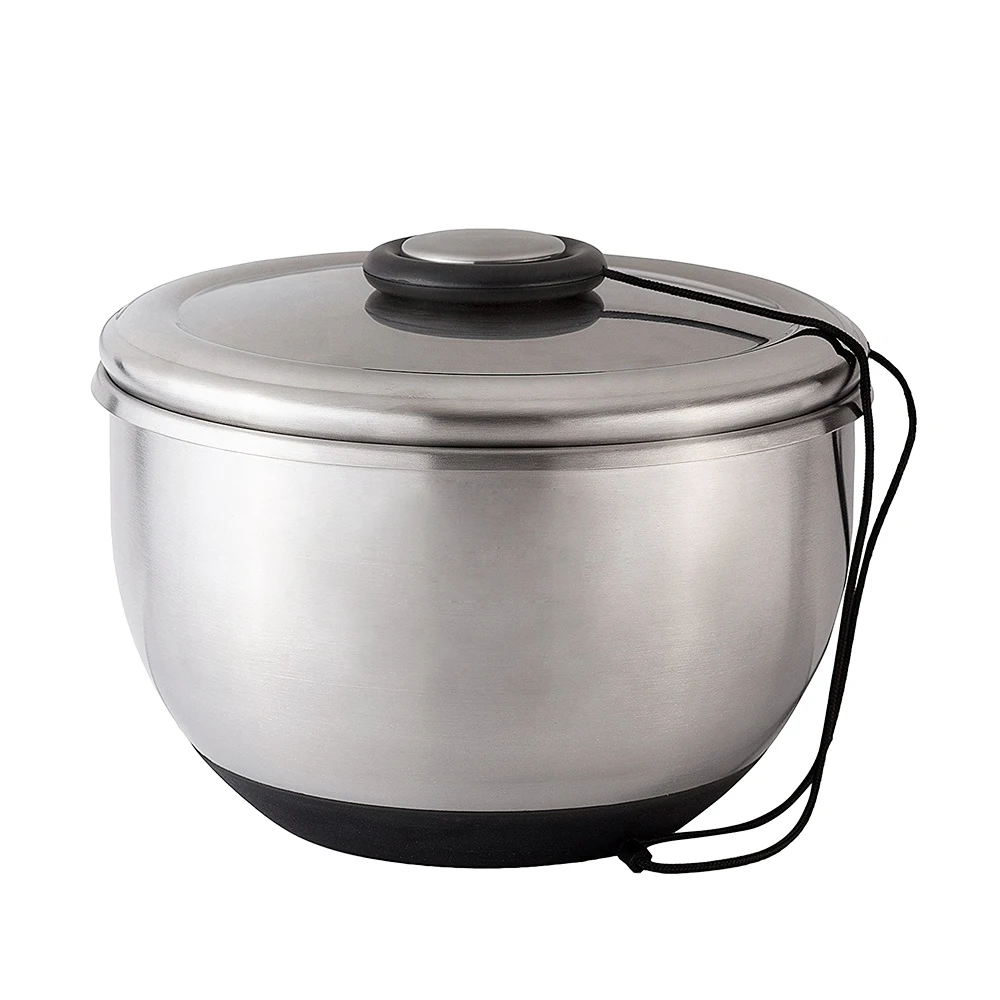 2 in 1 Multifunction Large 5L BPA Free Manual Fruits Vegetables Dryer Dry Stainless Steel Salad Spinner