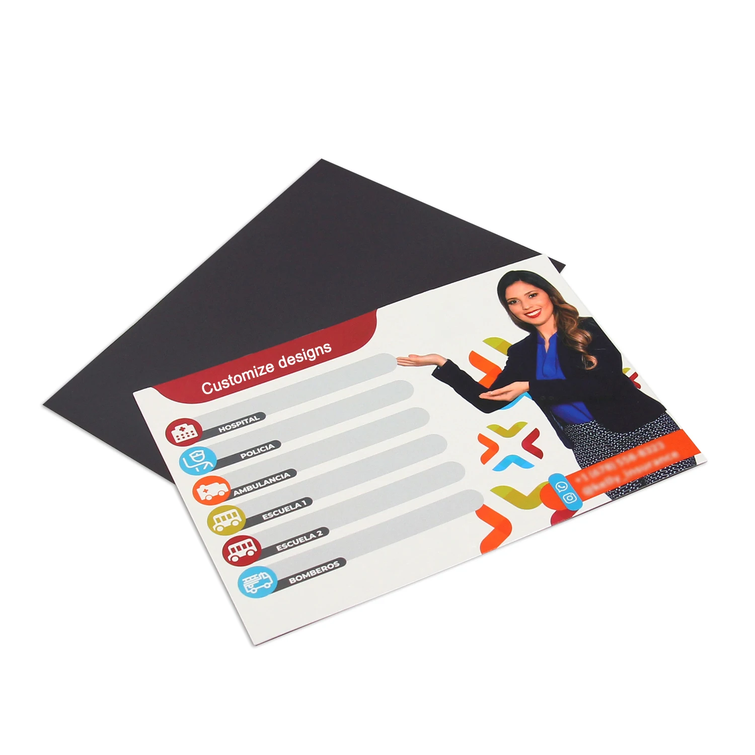 Пользовательская Реклама визитная карточка тонкий гибкий бумажный магнит