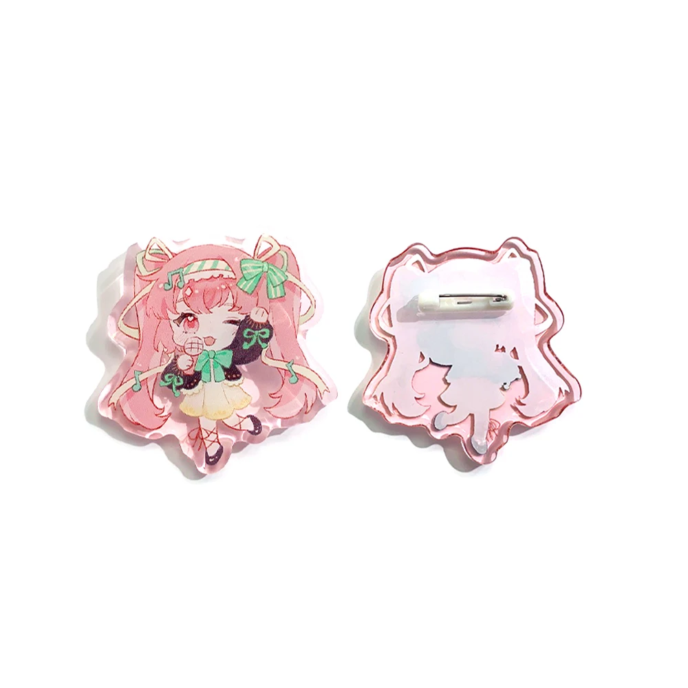 Bomaijie Custom Printed Translucent Epoxy Resin Safety Badge Custom Acrylic Pin