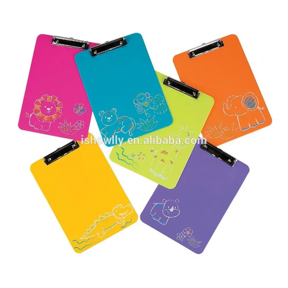 
Made in China High Quality Hot Sale Popular Clipboard A4 Size Custom Cheap Plastic Chalkboard Safari Animal Clipboards 