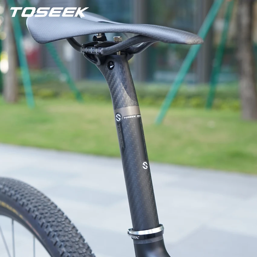 TOSEEK Carbon Seatpost Mountain Bike Seat Post Tube High Quality Bicycle Parts Seat Post 31.6