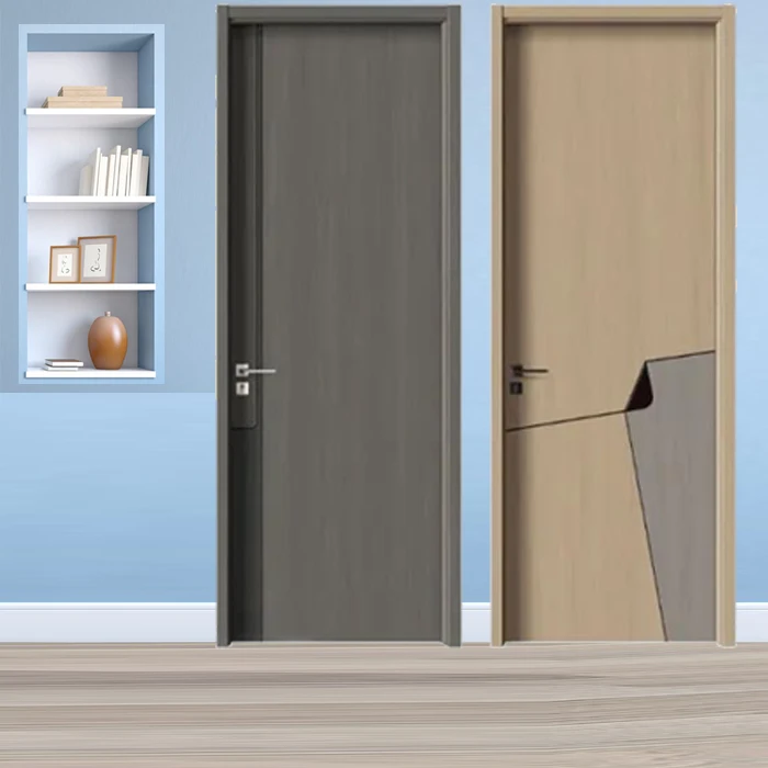 Bedroom door for house hotel soundproof melamine door interior solid wood door
