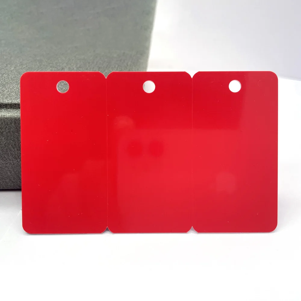 CMYK Printed Plastic Loyalty PVC Membership Card, Red With Barcode Number Punch Label Rewards Combo Card