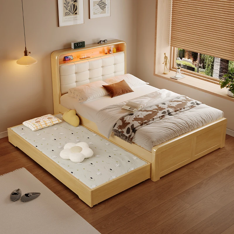 High Quality Modern Nordic Solid Wood Beds Double Bed Designs Solid Wood Bed