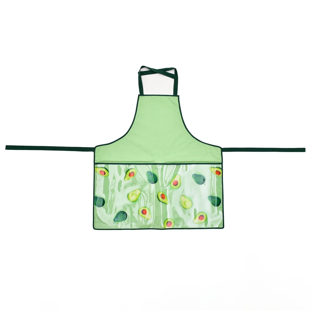 Cotton Kitchen Apron Set, Floral Print with One Front Pocket