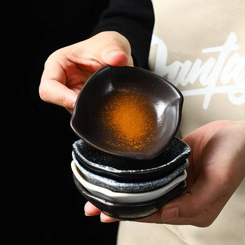 Harmony Originality Japanese Tableware Restaurant Wholesale Small Dish Product Rectangle Ceramic Dipping Sauce Dish