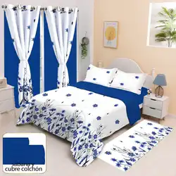 Custom 3d print kids duvet cover comforter quilt bedsheets curtain and bedding sets with matching curtains