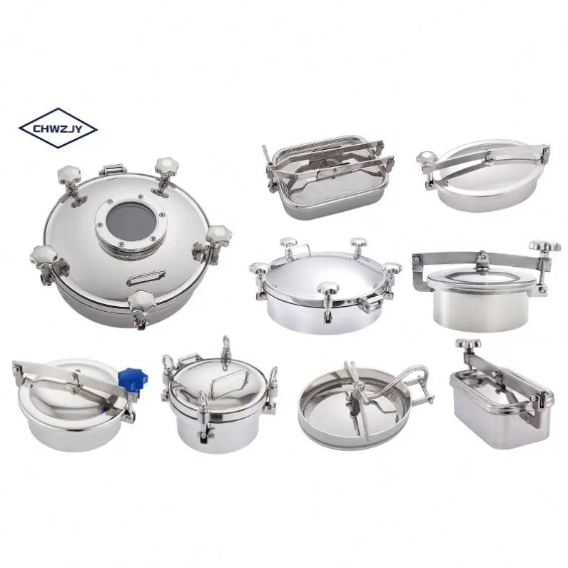 Pressure Manway Door Manhole West Cover Ss304/Ss316l Sanitary Grade Oval Tank