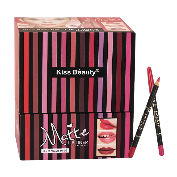 
wholesale long last matte lip liner pencil set waterproof makeup 