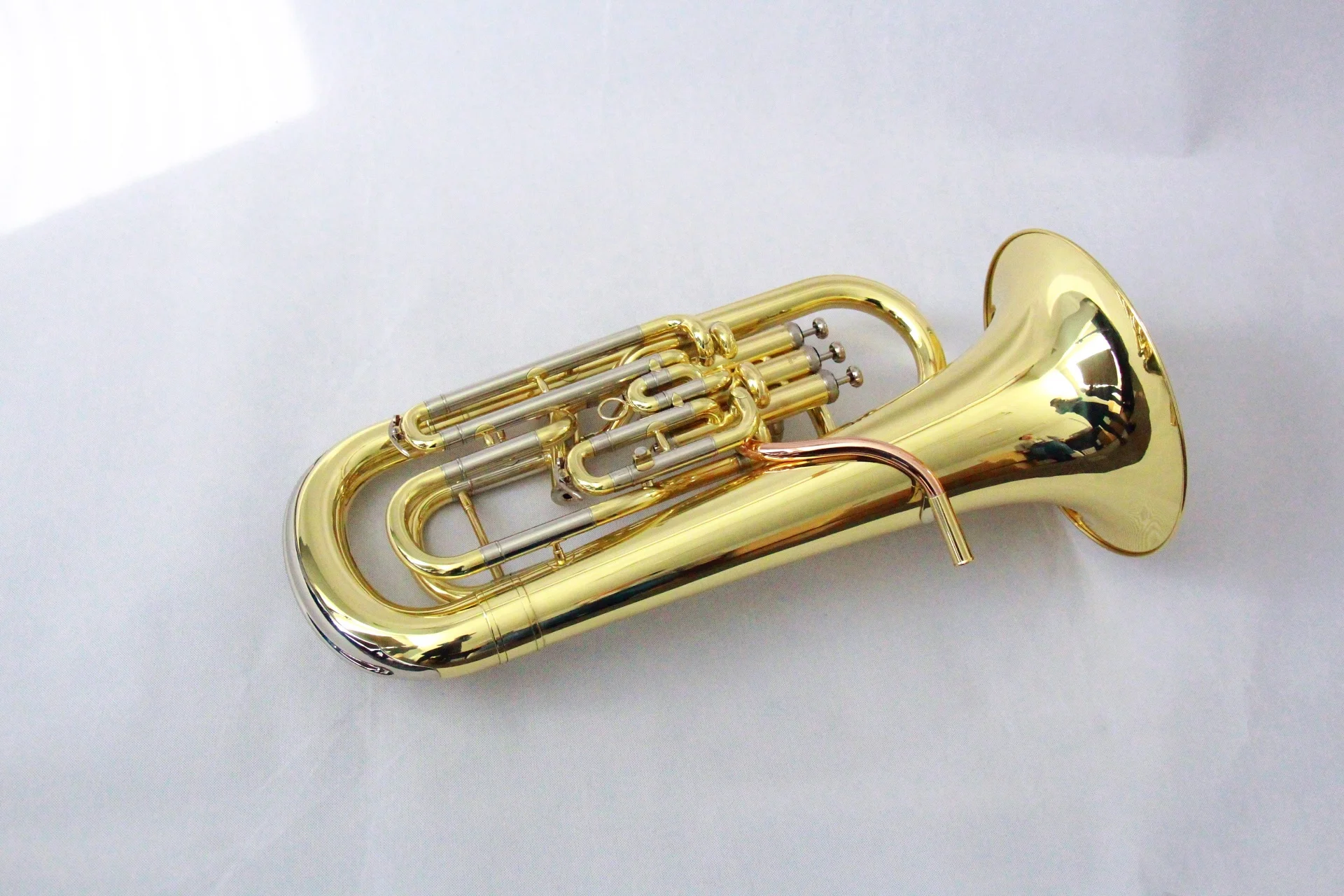 Bb Key Gold Euphonium 4 вертикальные поршни Horn компенсация
