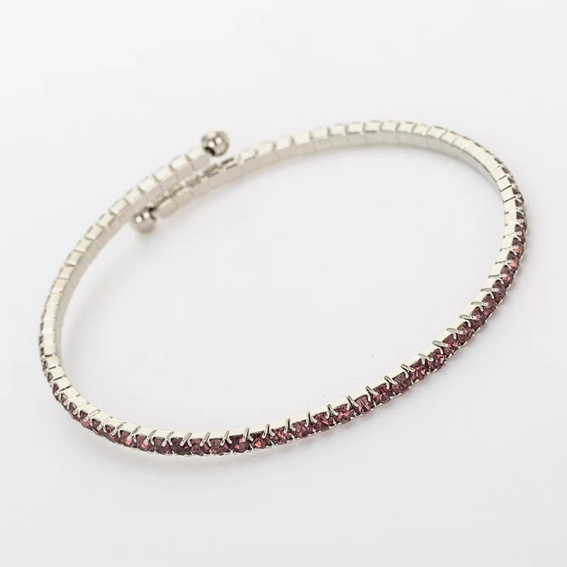 Crystal Rhinestone Bracelet Women Girls Delicate Multilayer Bracelet 6 Rows Layered Bracelet Jewelry for Prom Party Wedding