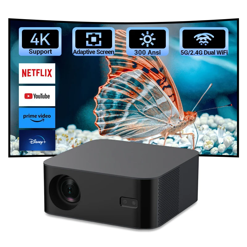 Hotack L016AN Full HD Home Theater Proyector Portatil Mini Portable Smart Whals OS Projector 4k