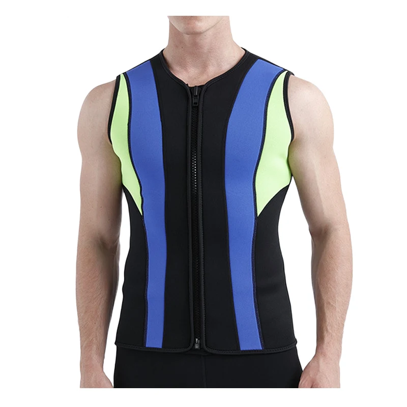 Adult Men Wet suit Vest Front Zipper 3mm Neoprene Surf Top Jacket Scuba Suit Vest
