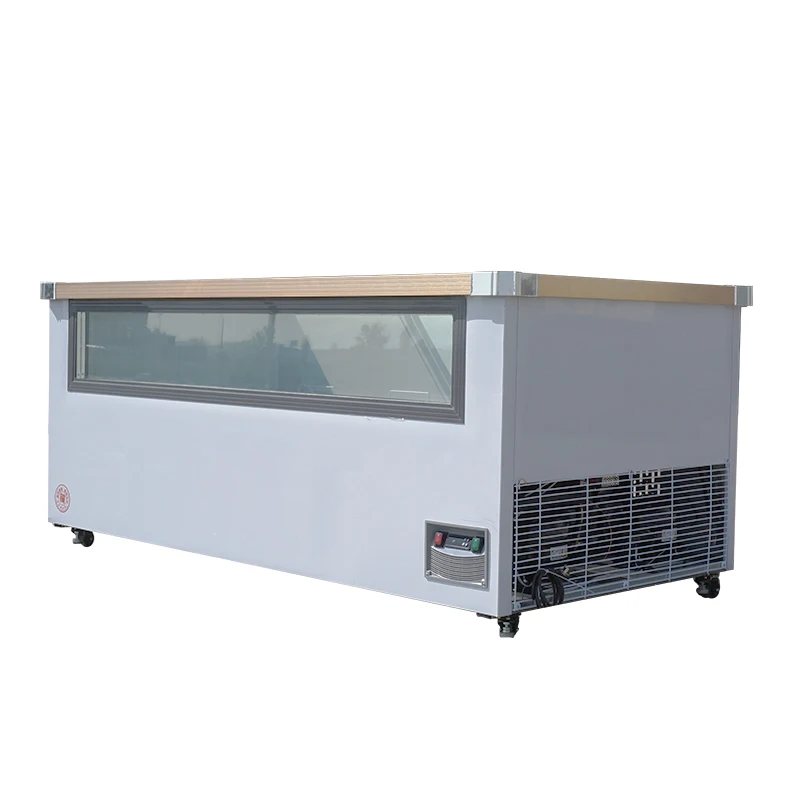 HAOYOU New Supermarket Mall Convenience Store Display Glass Door Freezer Deep Freezer Sliding Glass Door Ice Cream Freezer