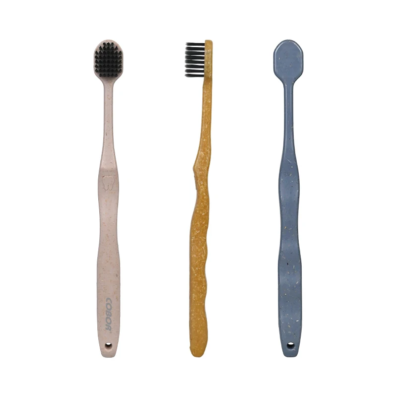Cobor  Custom Wholesale Biodegradable Eco-friendly Soft Wooden Toothbrush Charcoal Cedar Wood Toothbrush suppliers