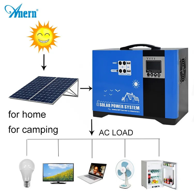 Anern 5000w 10000 watt power station portable solar generator for camping