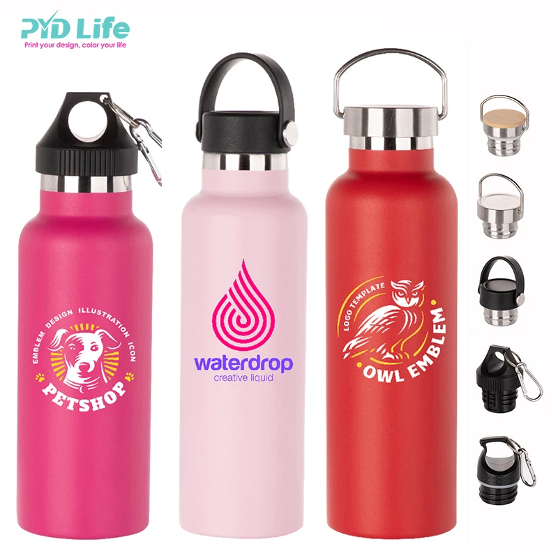 2020 Высококачественный портативный вакуумный термос с двойными стенками и УФ-печатью