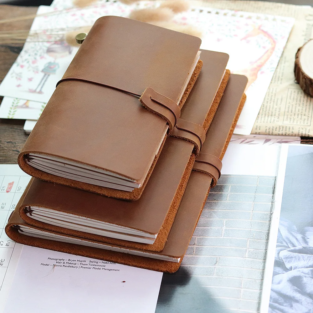 Wholesale Custom PU Leather Planner Printing Diary Creative Travel Journal